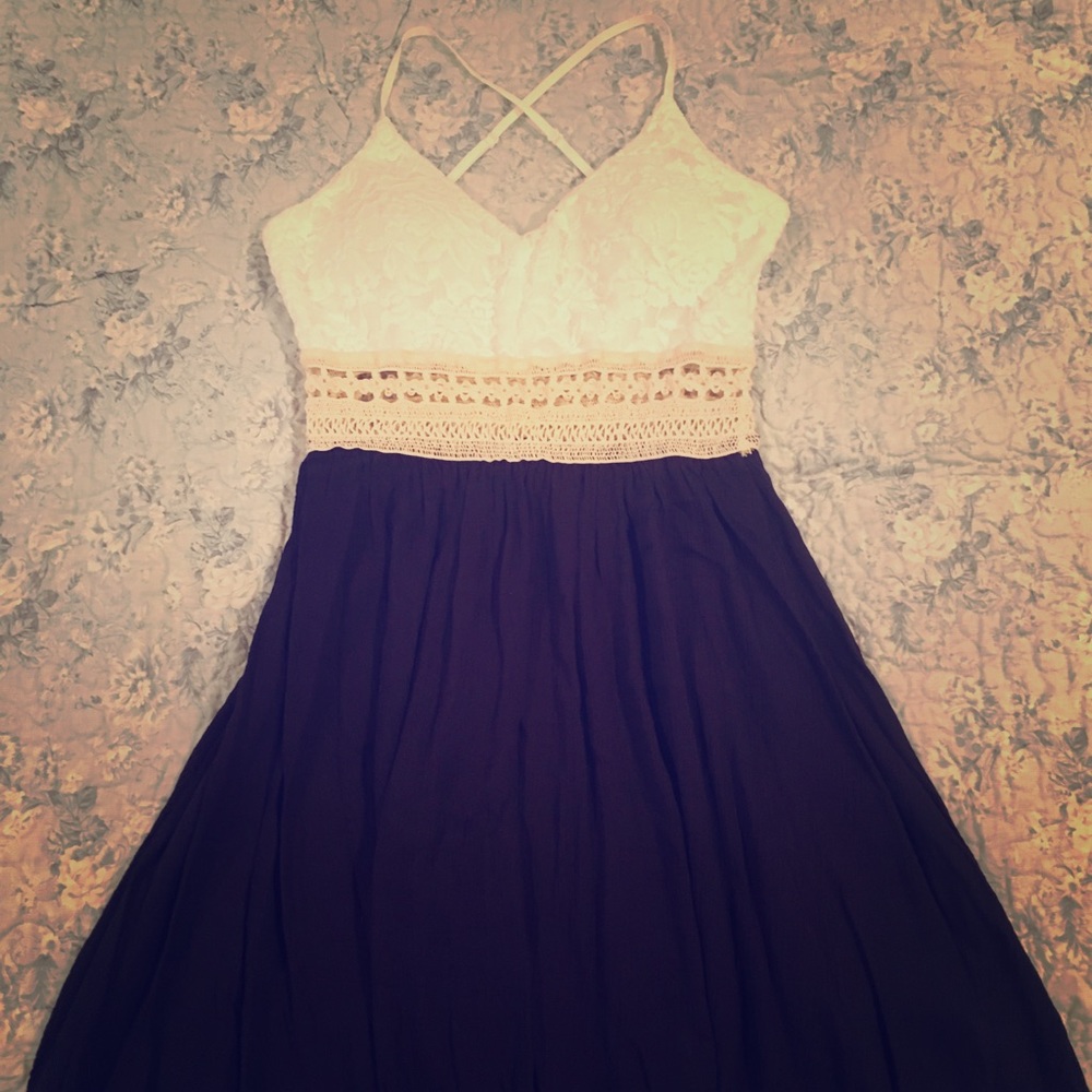 Pretty Lacey top blue float summer dress